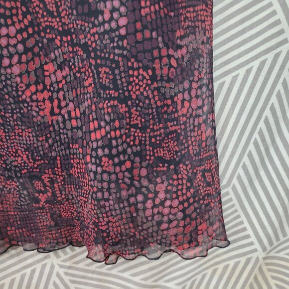 Vintage 90s Party Slip Dress size 6 Grunge alt Layered Black Red Midi Long - Picture 4 of 6